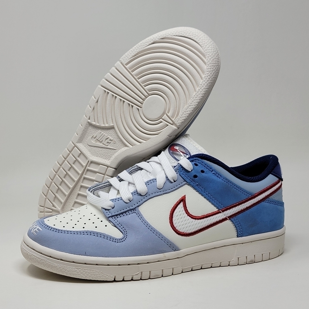 Nike Dunk Low (Gs) Sail-White-Light Armory Blue Sz 6.5Y-Womens 8 HF5742-111 New